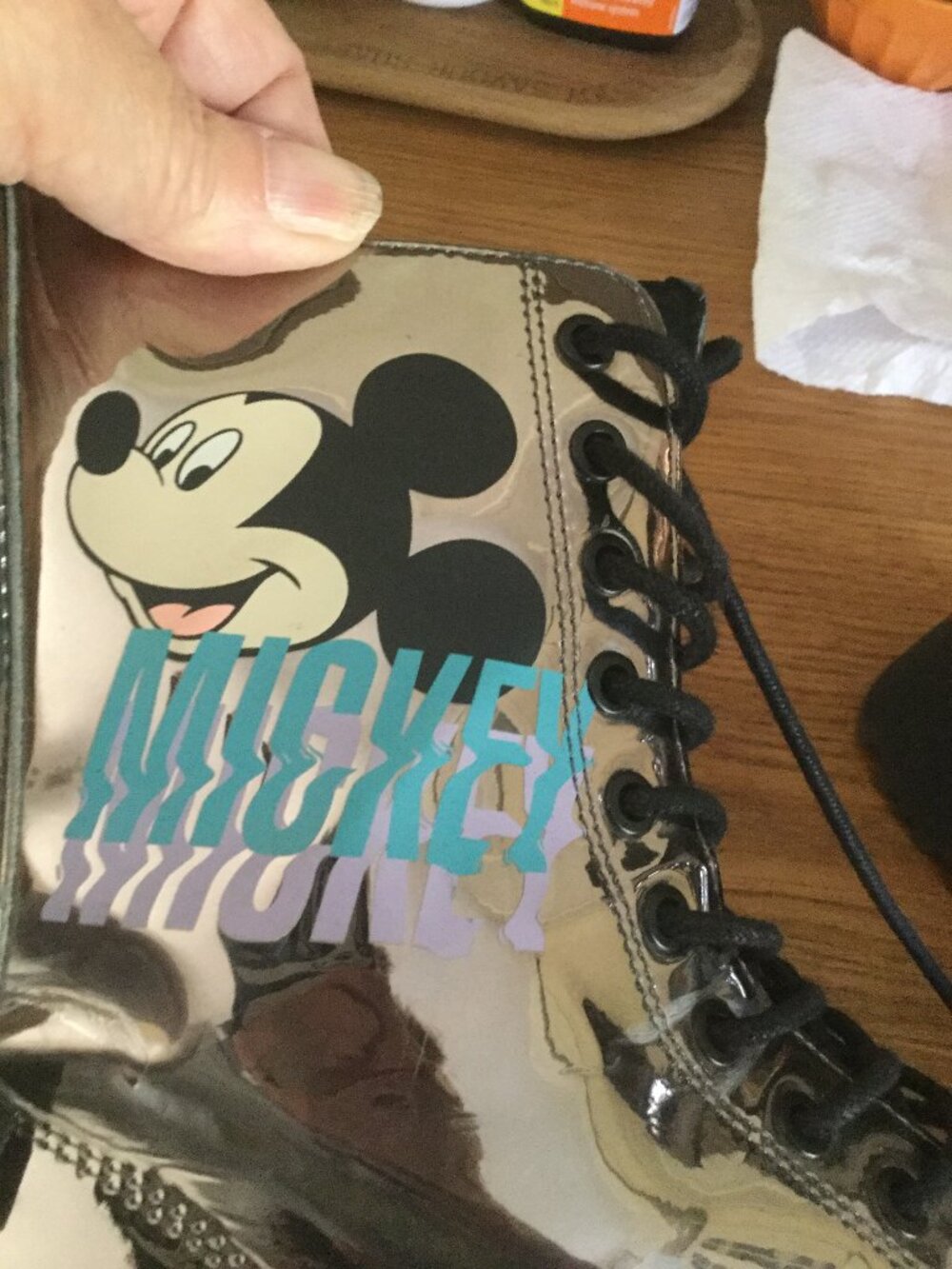 Zara- Disney 100th anniversary Collaboration  size 36 gunmetal with Mickey